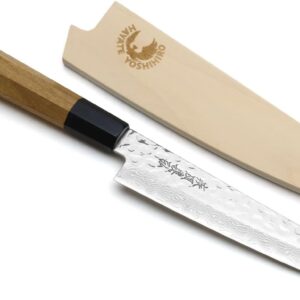 Yoshihiro 46 Layers VG10 Hammered Damascus Petty Japanese Utility Knife Ambrosia Handle (6»(150mm))