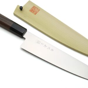 Yoshihiro AUS10 Ice Hardened Stainless Steel Wa Gyuto Japanese Chef Knife Rosewood Handle (8.25″(210mm))