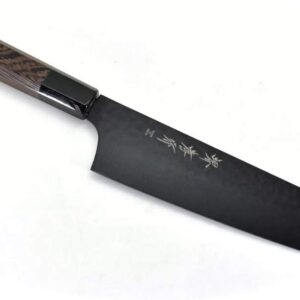 Sakai Takayuki/KUROKAGE Series VG-10 Hammered Kengata Gyuto(Chef’s Knife) 190 mm/7.5″ Black