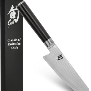 Shun DM0777 Classic Kiritsuke Knife, Stainless Steel, 6″