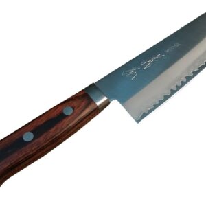 Yoshihiro Gold-embedded Knife HGW series Santoku Knife, 6.5in