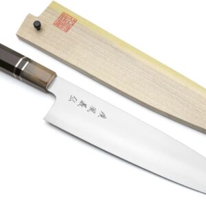 Yoshihiro HAP40 High Speed Stainless Steel Gyuto Chefs Knife Triple Ring Ebony Handle (10.5» (270mm))