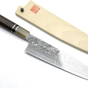 Yoshihiro ZDP189 Super High Carbon Stainless Steel Suminagashi Gyuto Knife (8.25» (210mm))