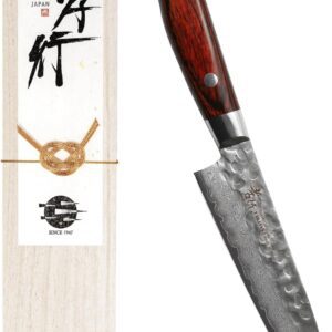 Sakai Takayuki 【The knife brand favored by Japanese chefs】 Damascus Paring Petty Prep Japanese Knife 4.5 inch (MPN DP120)