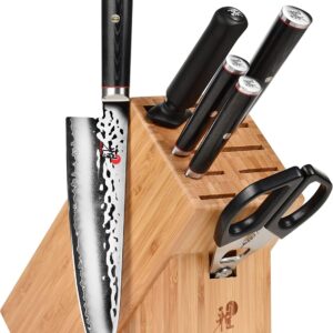 Miyabi Mizu SG2 Knife Set, 7 Piece with Bamboo Block